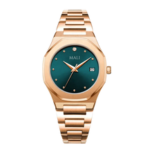 Load image into Gallery viewer, Rina - Rose Gold Royal Green
