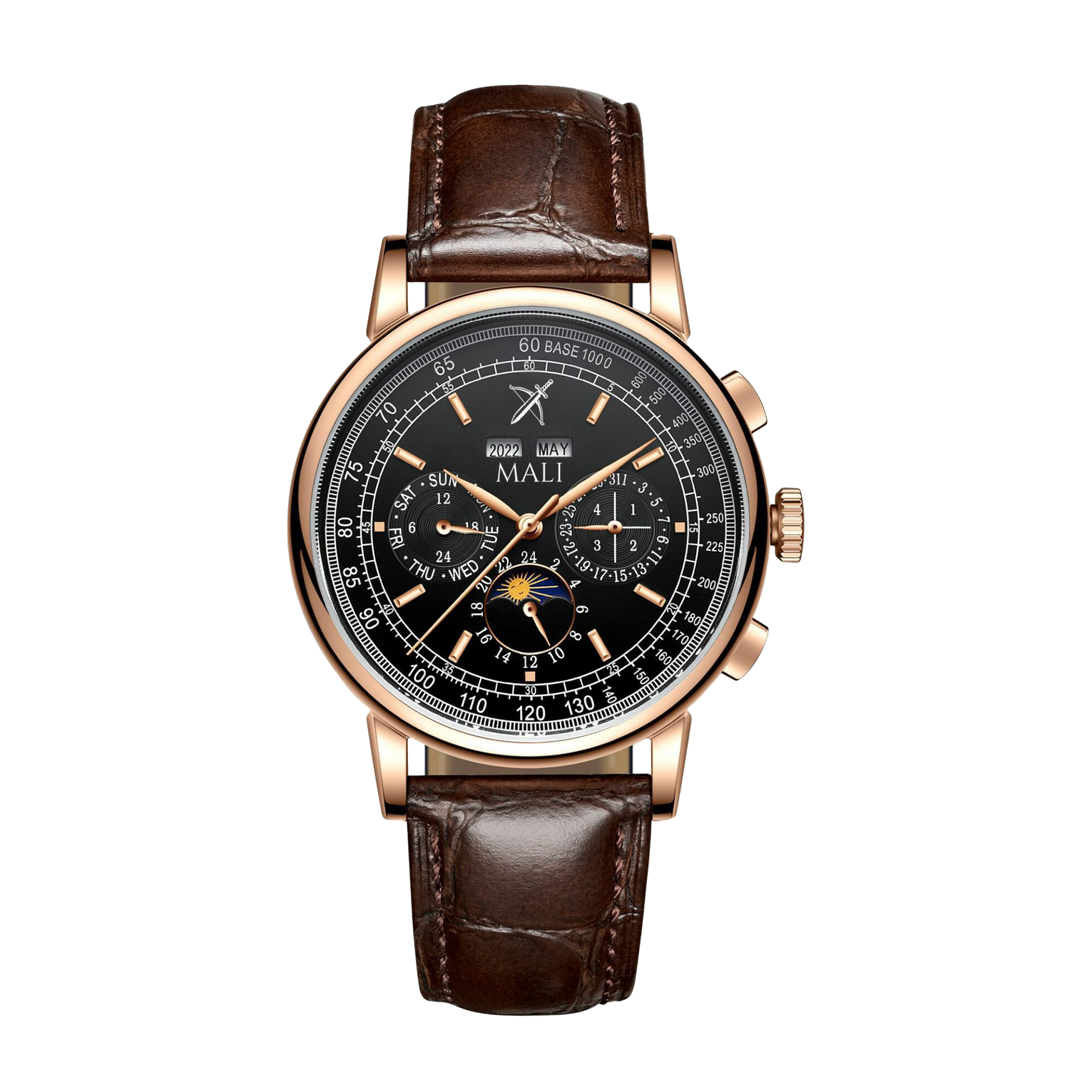 The Sahara Moon Phase (Rose Gold Black)